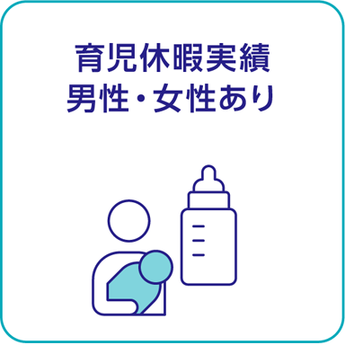 育児休暇実績　男性・女性あり